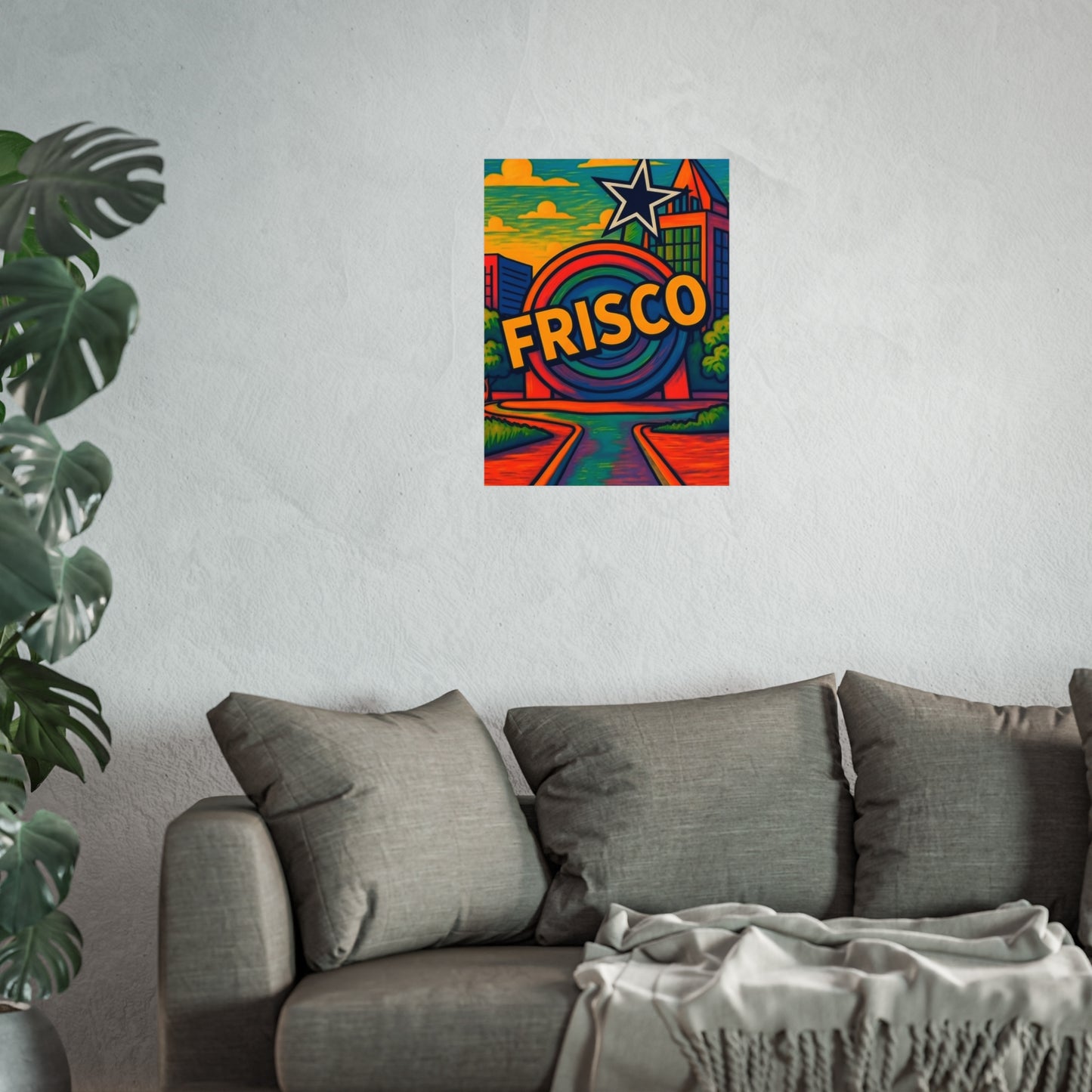 Frisco Texas Vintage Retro Giclée Print Art Series Poster