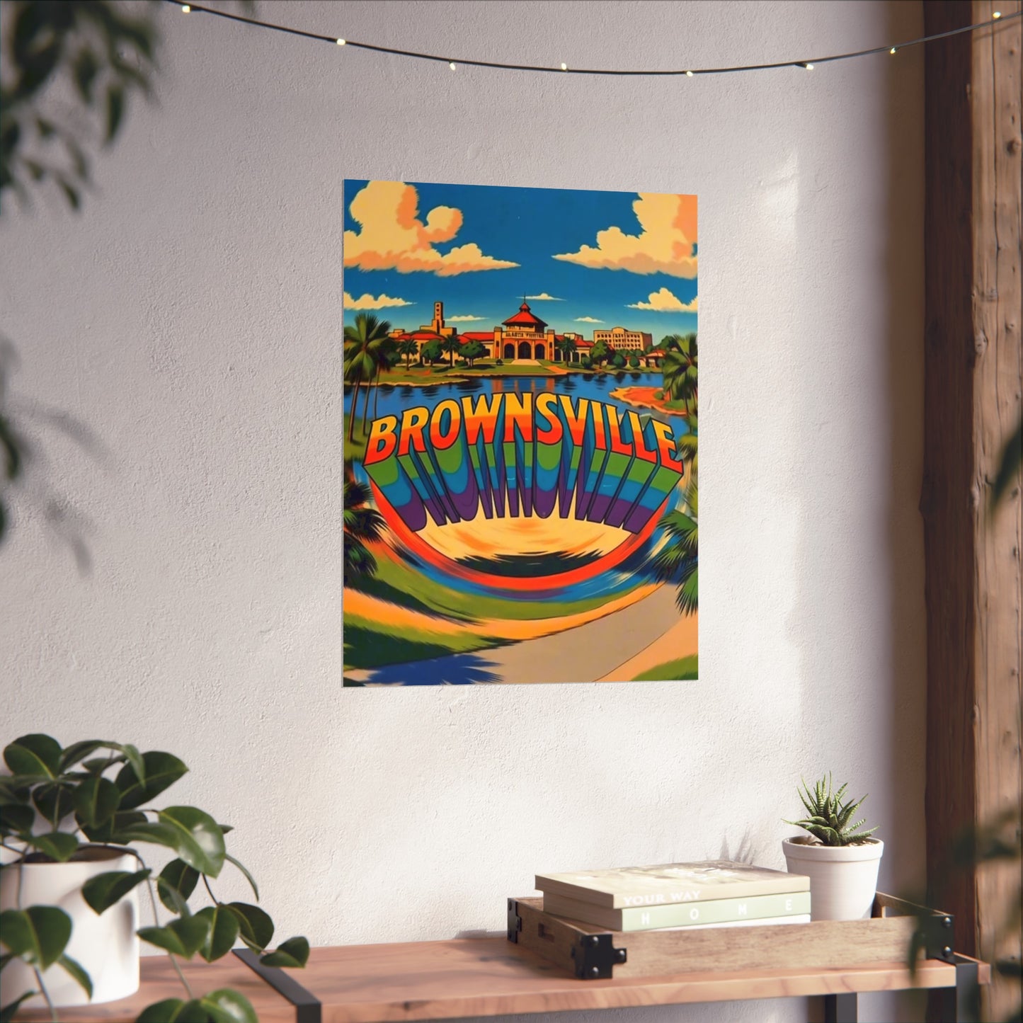 Brownsville Texas Vintage Retro Giclée Print Art Series Poster