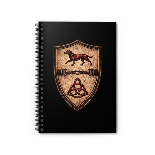 №108 Knight Crest Spiral Journal · Live Your Best Knight · Temperantia Fiducia Perseverantia