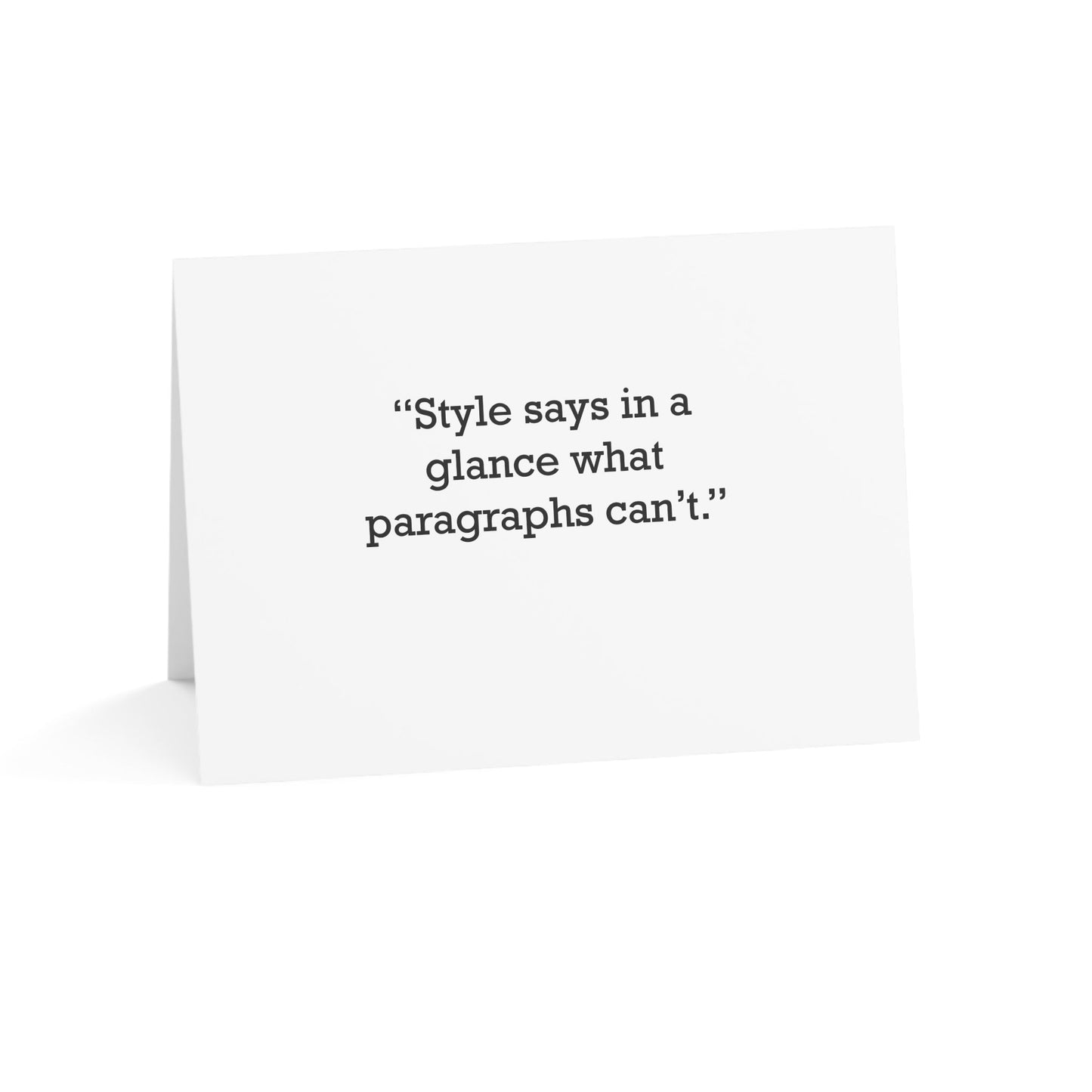 Quote 33 Style Says In Vintage Retro Thank You Card Set - Black Logo