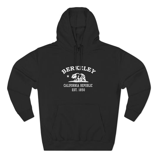 Berkeley California Vintage Retro Unisex Heavy Cotton Hoodie - White Logo