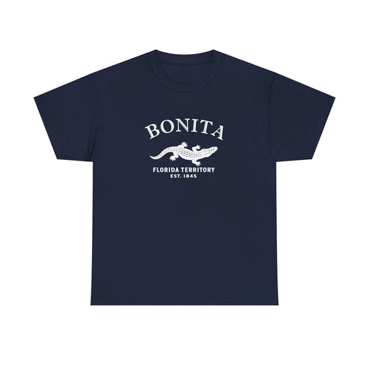 Bonita Florida Vintage Retro Unisex Heavy Cotton Tee - White Logo