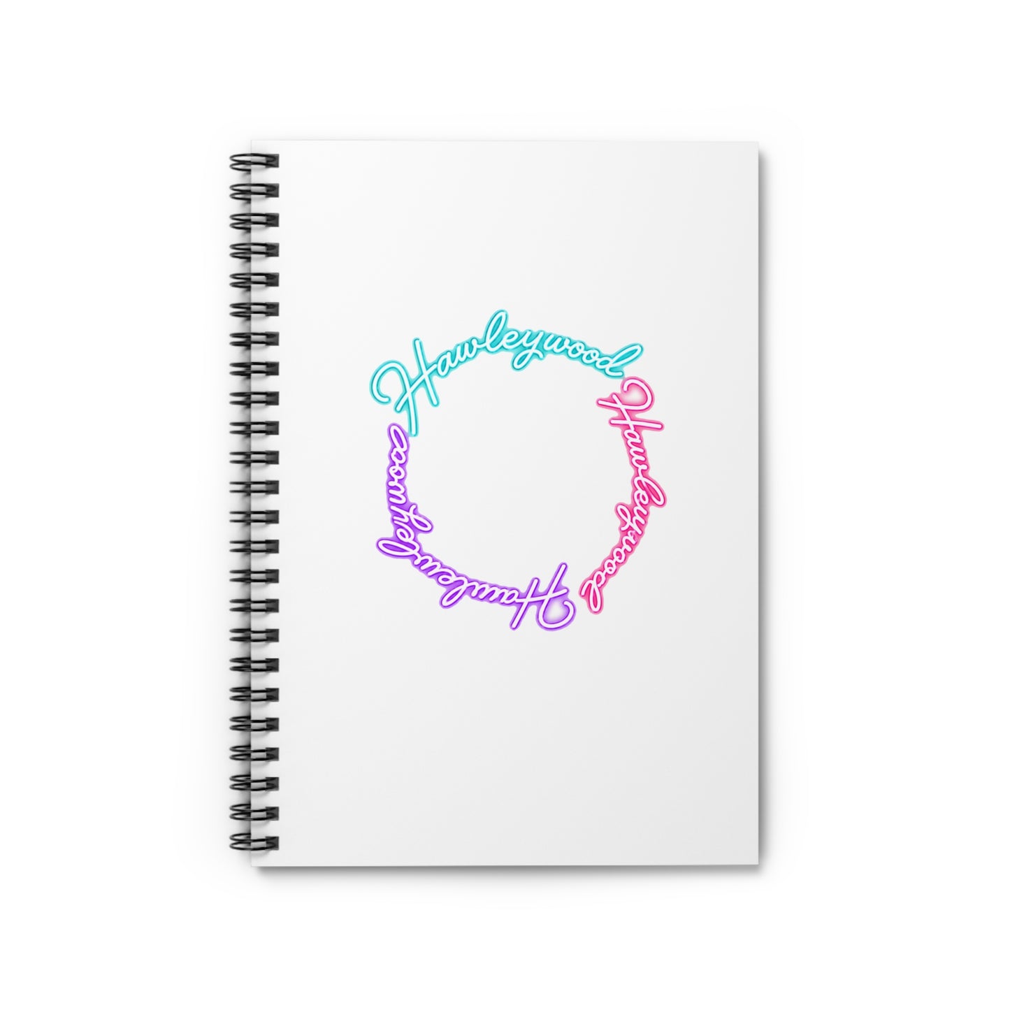 Hawleywood Vintage Retro Spiral Ruled Journal - Pinwheel Logo