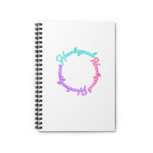 Hawleywood Vintage Retro Spiral Ruled Journal - Pinwheel Logo