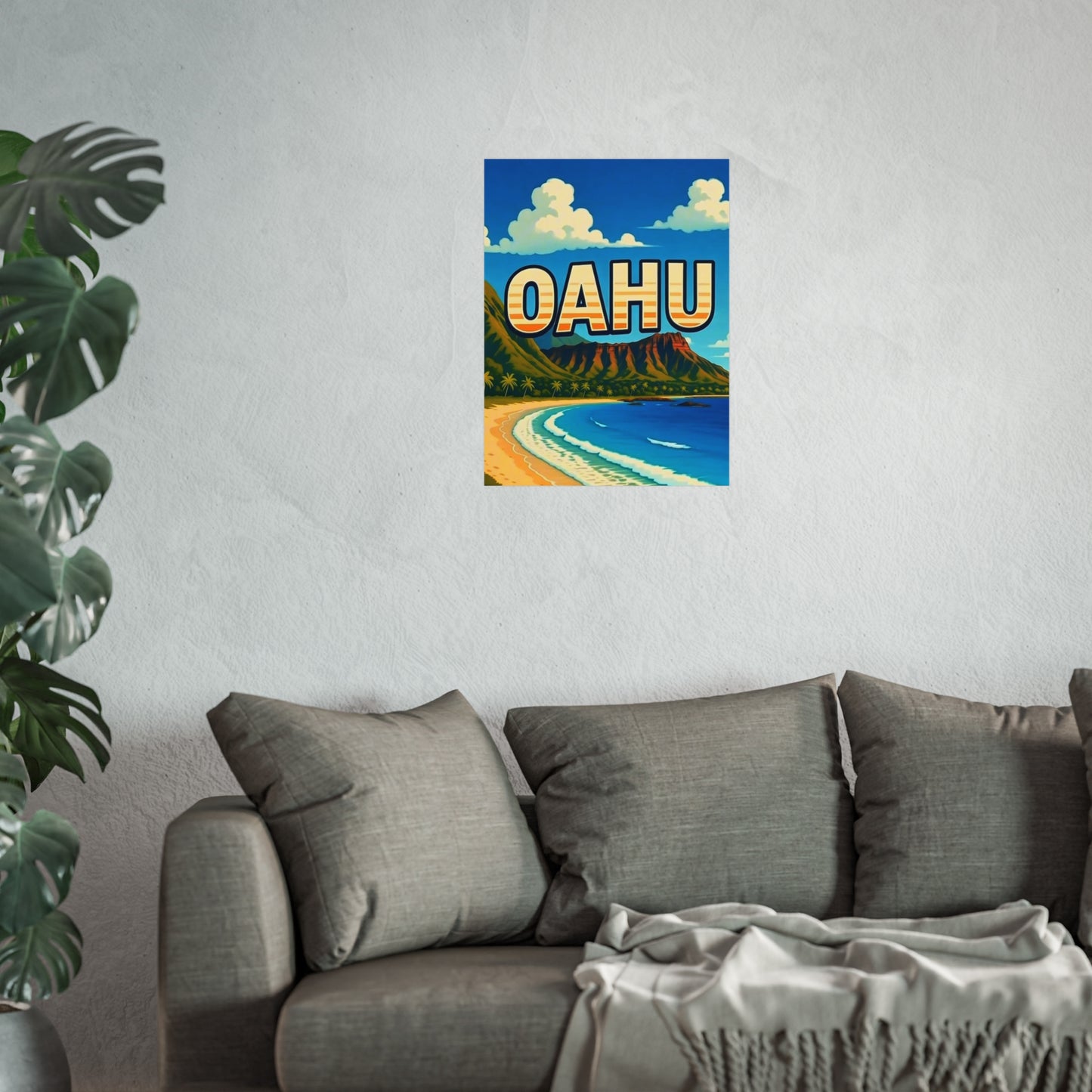 Oahu Hawaii Vintage Retro Giclée Print Art Series Poster