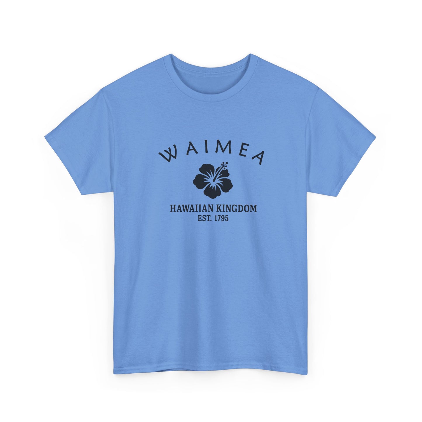 Waimea Hawaii Vintage Retro Unisex Heavy Cotton Tee - Black Logo