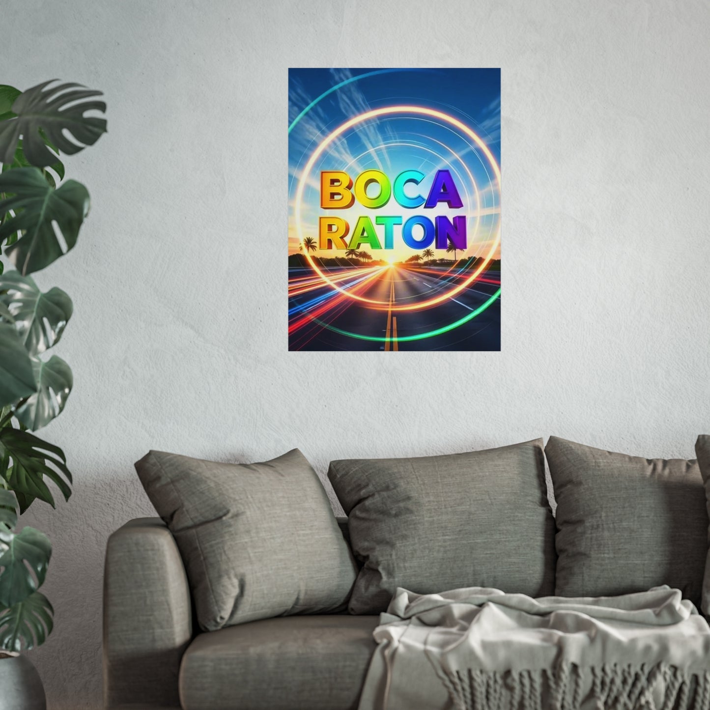 Boca Raton Florida Vintage Retro Giclée Print Art Series Poster