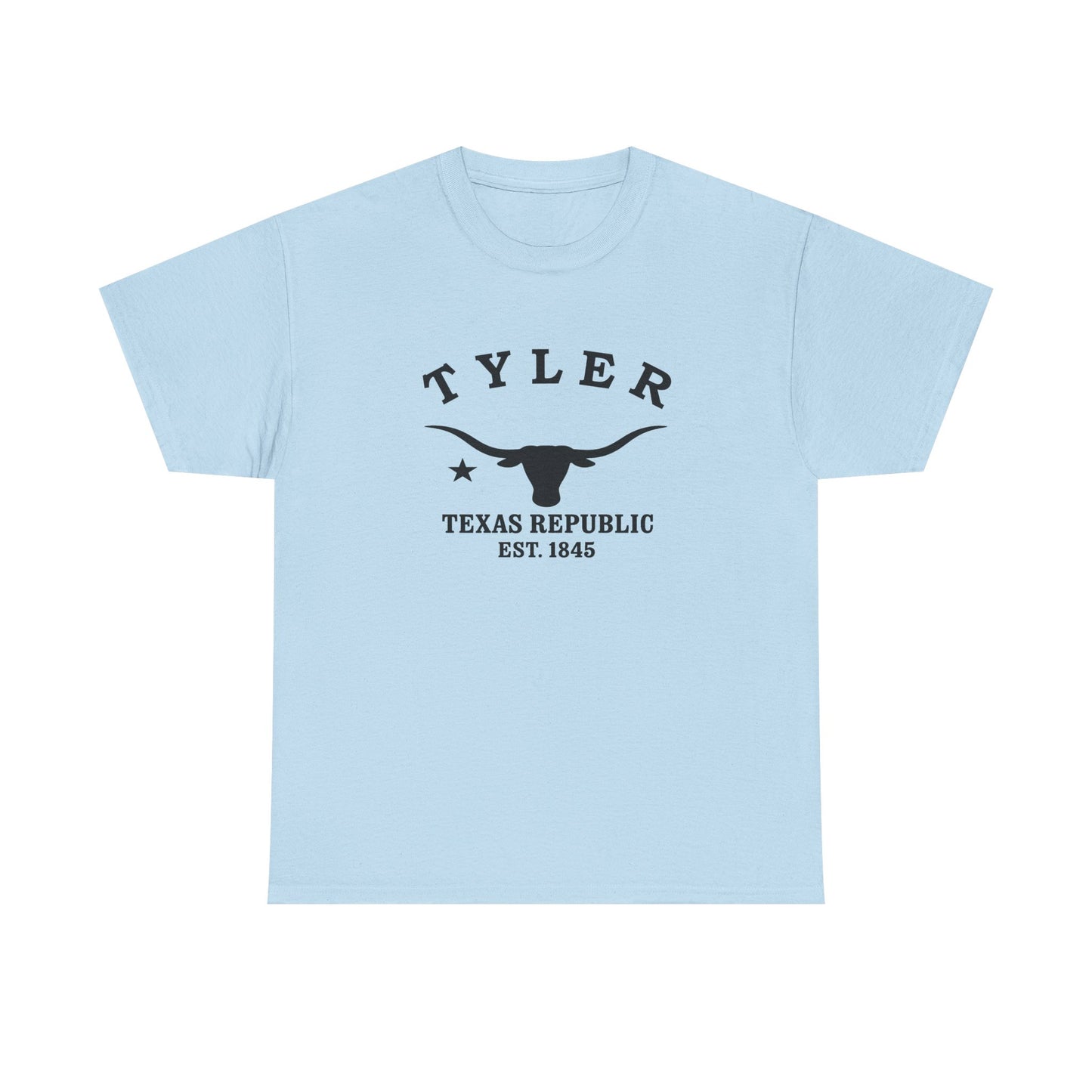 Tyler Texas Vintage Retro Unisex Heavy Cotton Tee - Black Logo