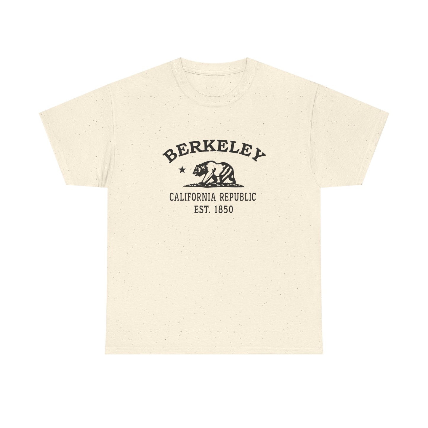 Berkeley California Vintage Retro Unisex Heavy Cotton Tee - Black Logo