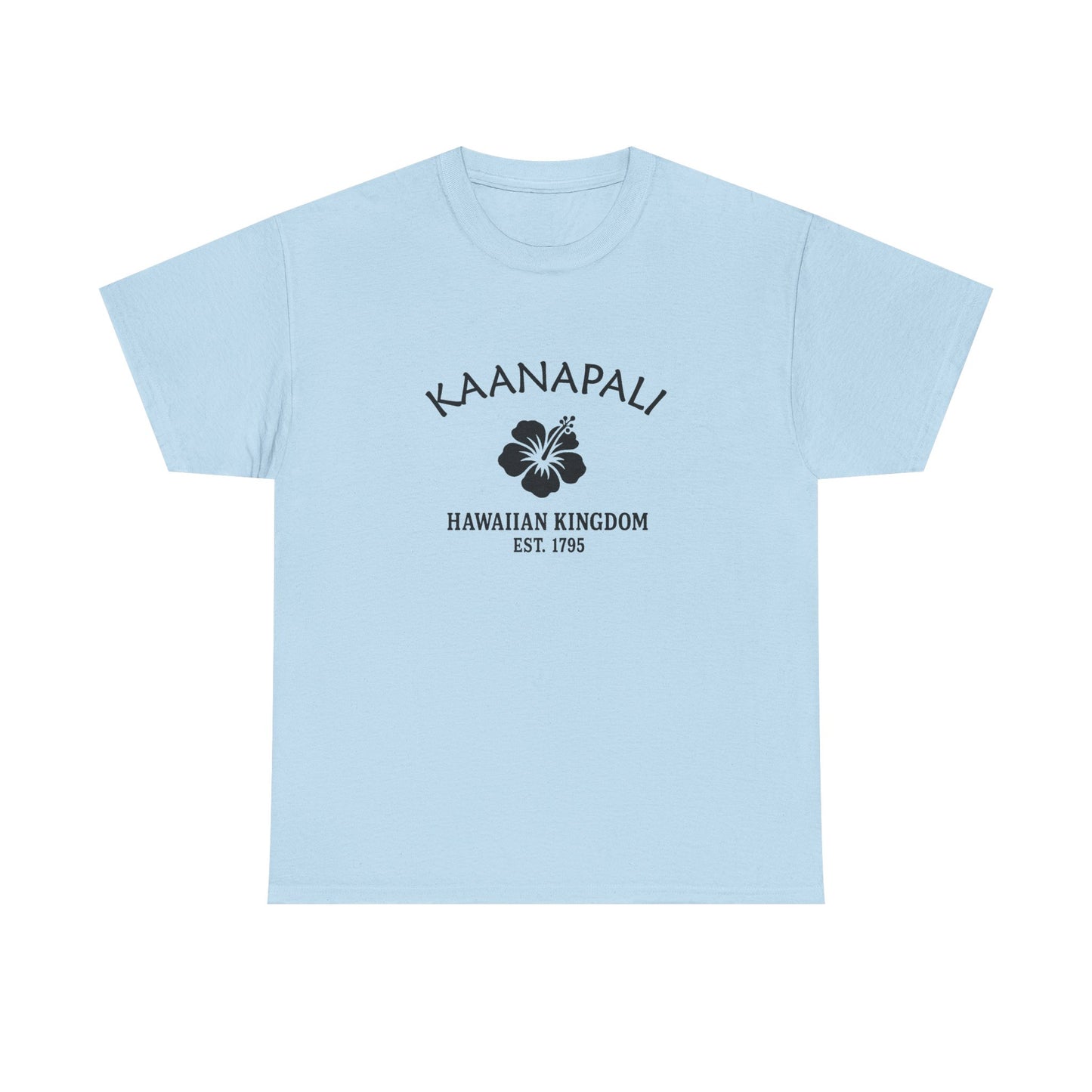 Kaanapali Hawaii Vintage Retro Unisex Heavy Cotton Tee - Black Logo