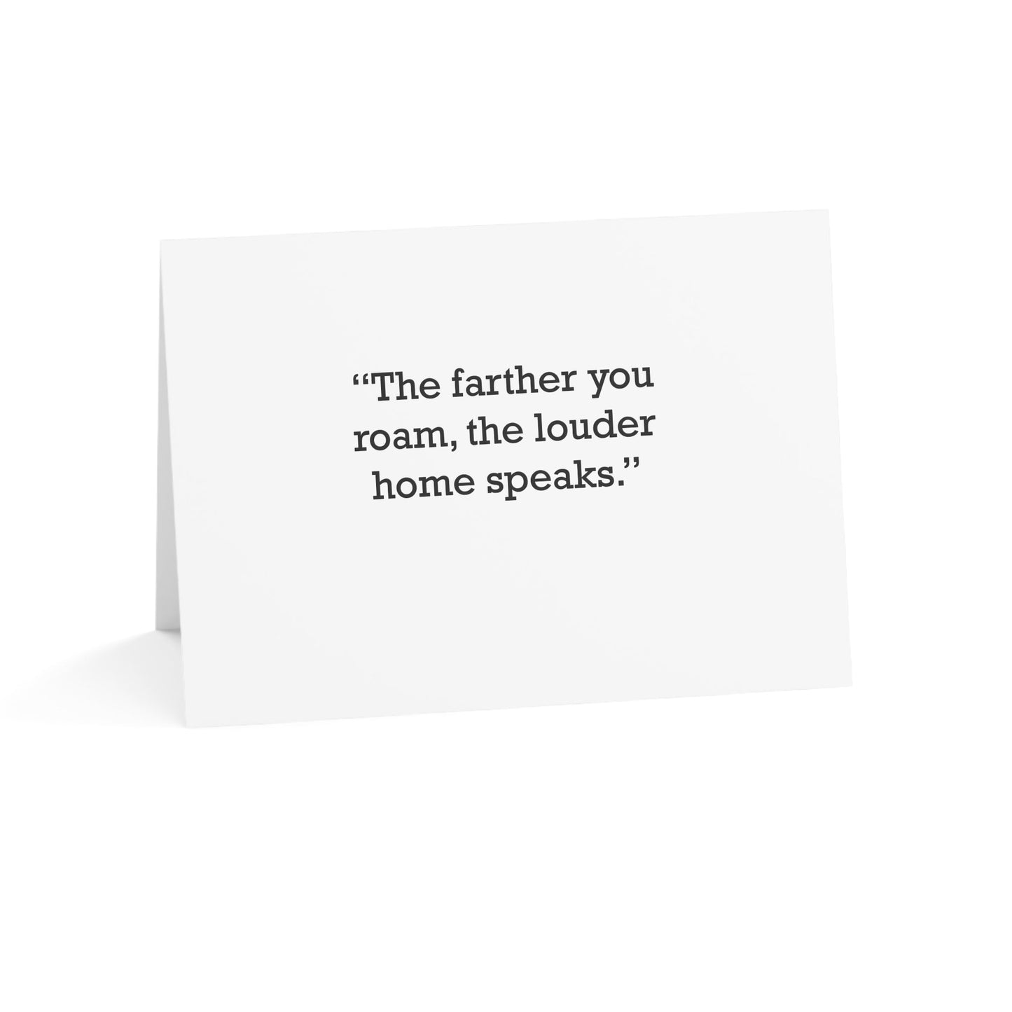Quote 33 The Farther You Vintage Retro Thank You Card Set - Black Logo