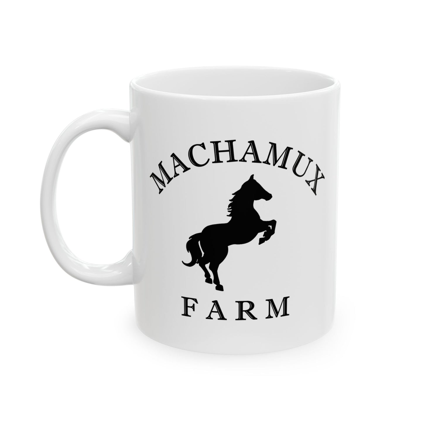 Machamux Farm Vintage Retro Ceramic Mug - Black Logo