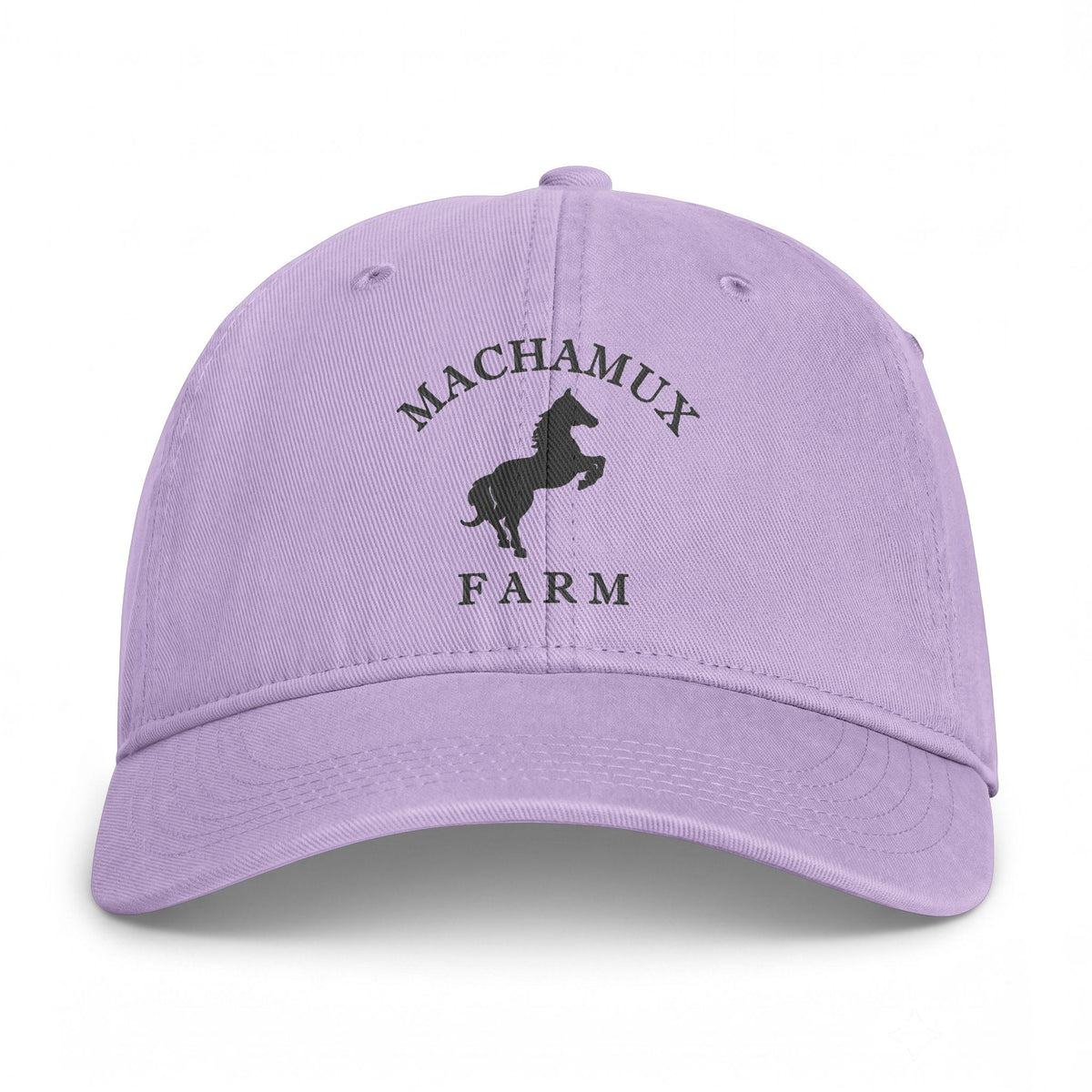 Machamux Farm Distressed Cotton Cap - Charcoal Print Logo