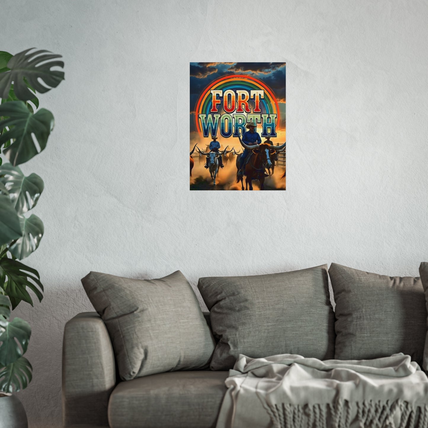 Fort Worth Texas Vintage Retro Giclée Print Art Series Poster