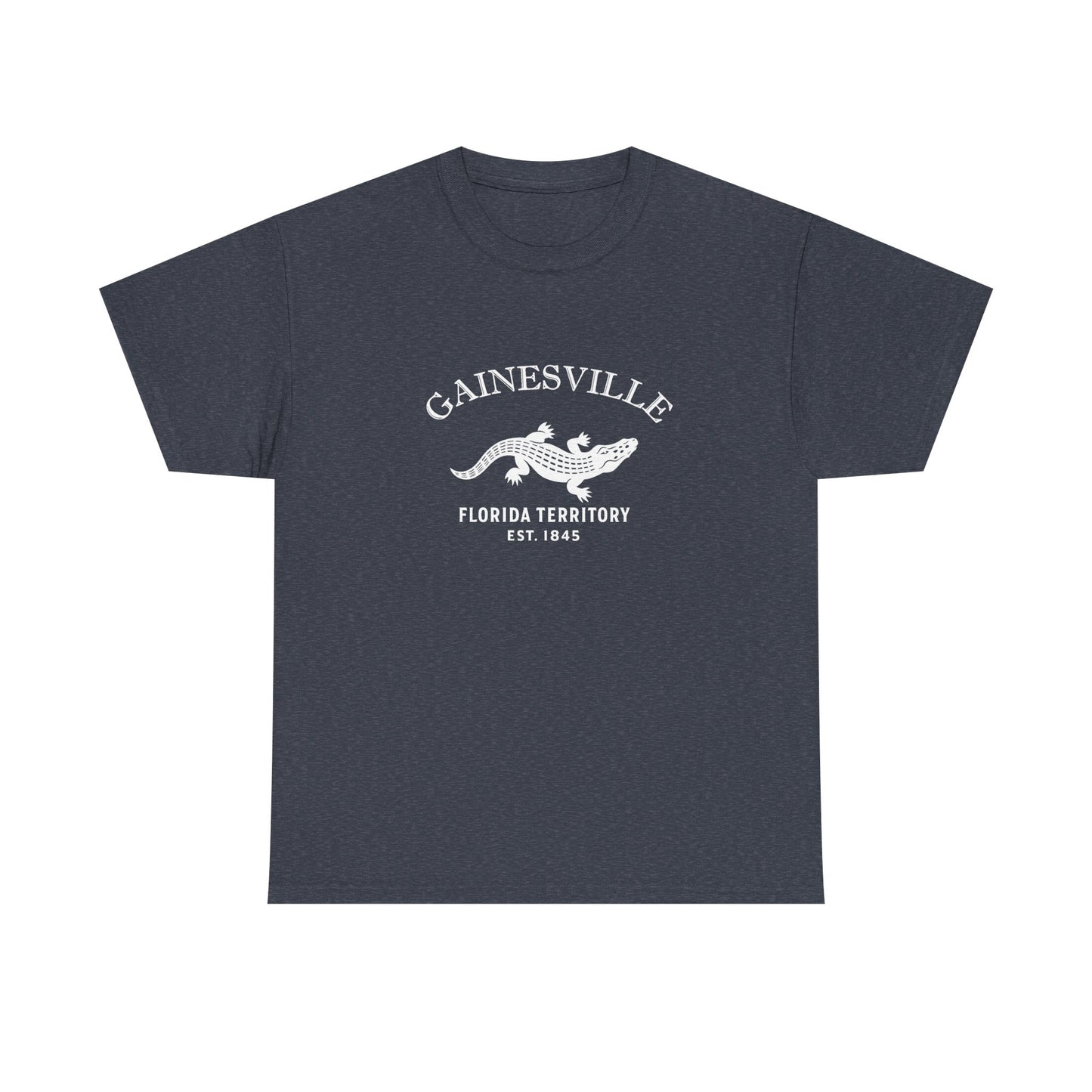 Gainesville Florida Vintage Retro Unisex Heavy Cotton Tee - White Logo