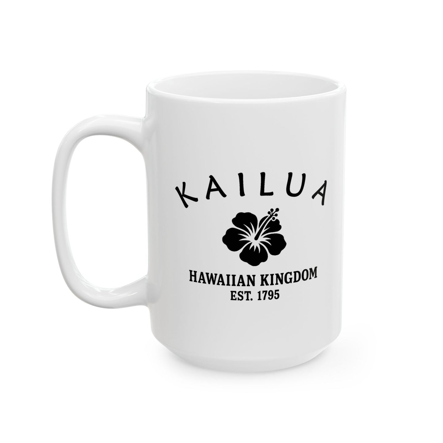 Kailua Hawaii Vintage Retro Ceramic Mug - Black Logo