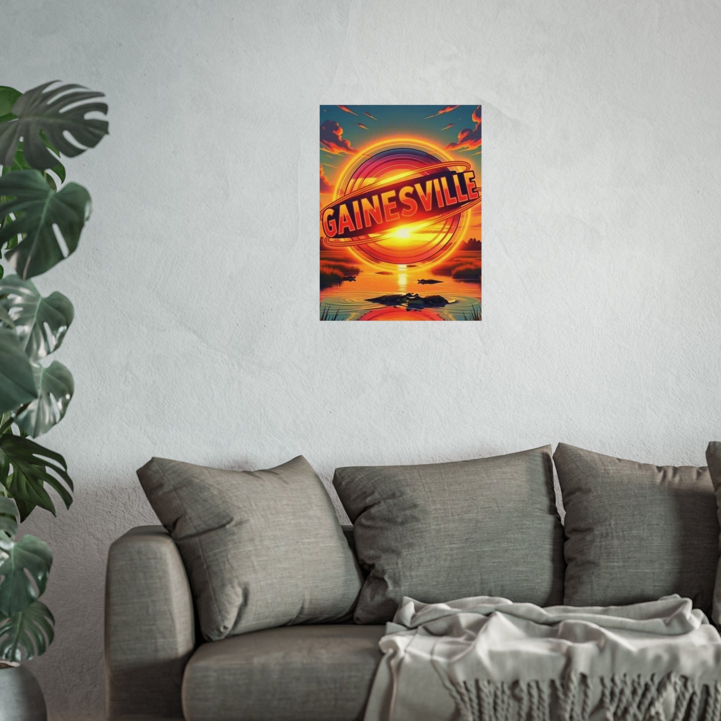 Gainesville Florida Vintage Retro Giclée Print Art Series Poster
