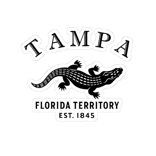 Tampa Florida Vintage Retro Vinyl Sticker - Black Logo