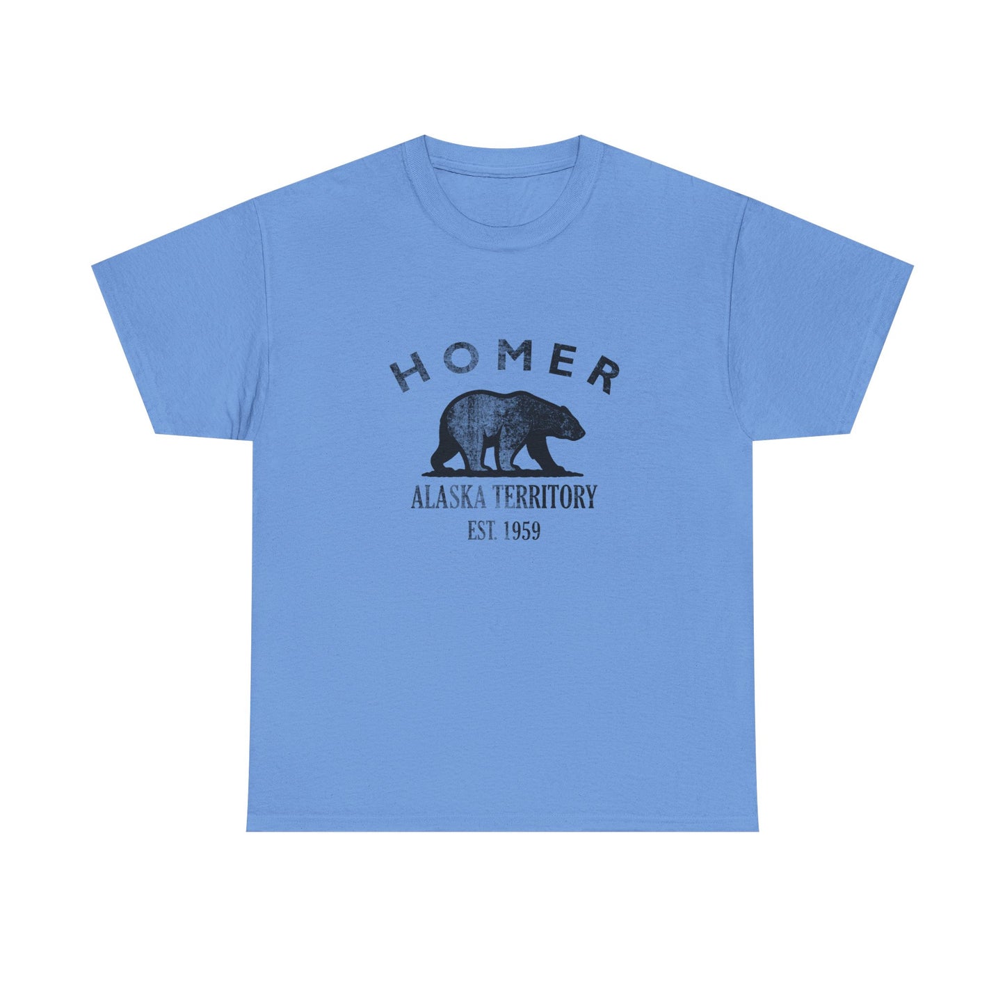 Homer Alaska Vintage Retro Unisex Heavy Cotton Tee - Black Logo