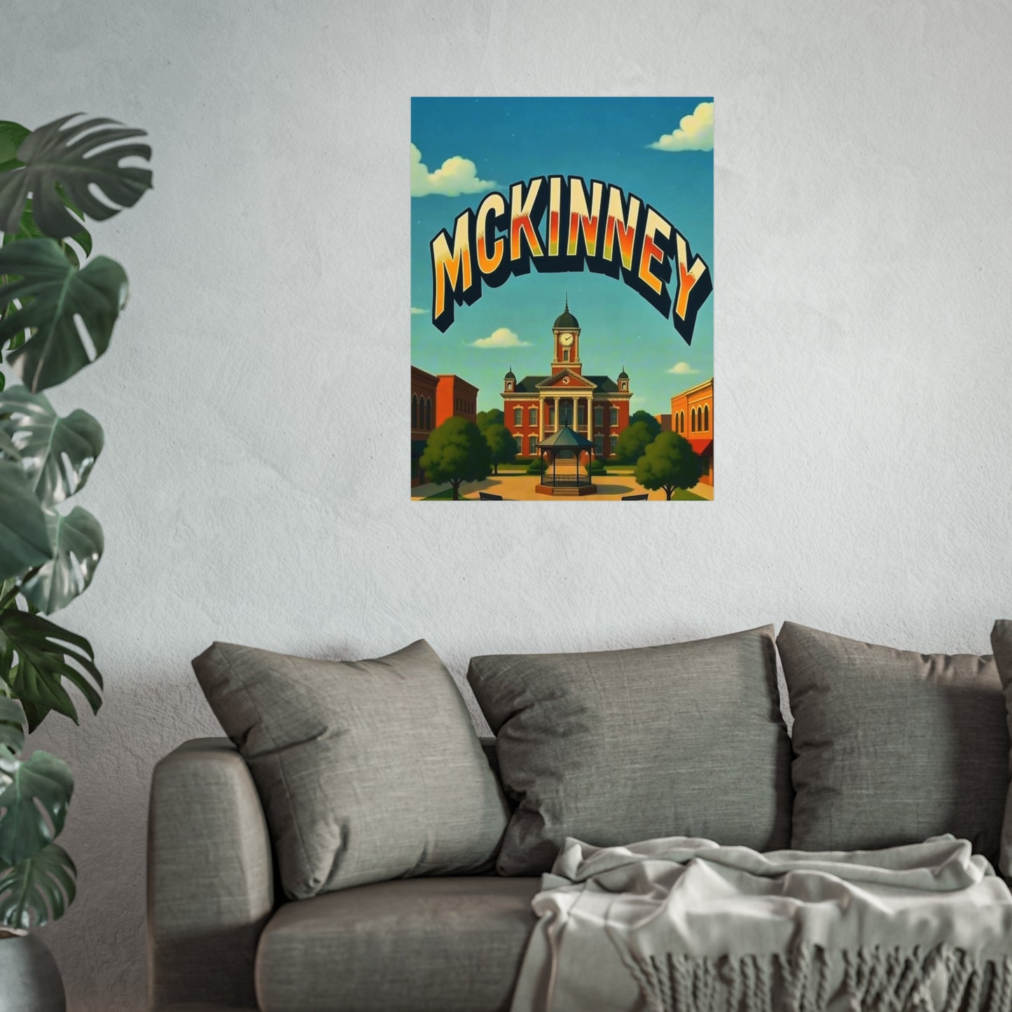 McKinney Texas Vintage Retro Giclée Print Art Series Poster