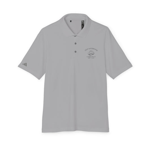 Old Saybrook Connecticut Vintage Retro Embroidered Performance Polo Shirt - Black Logo