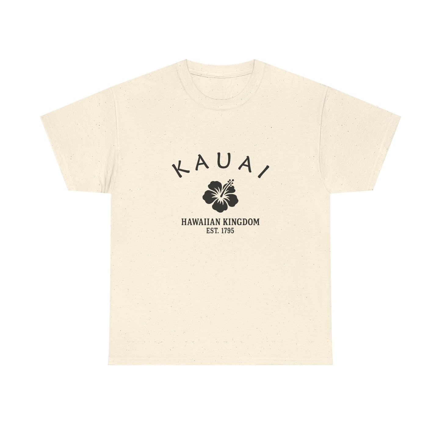 Kauai Hawaii Vintage Retro Unisex Heavy Cotton Tee - Black Logo