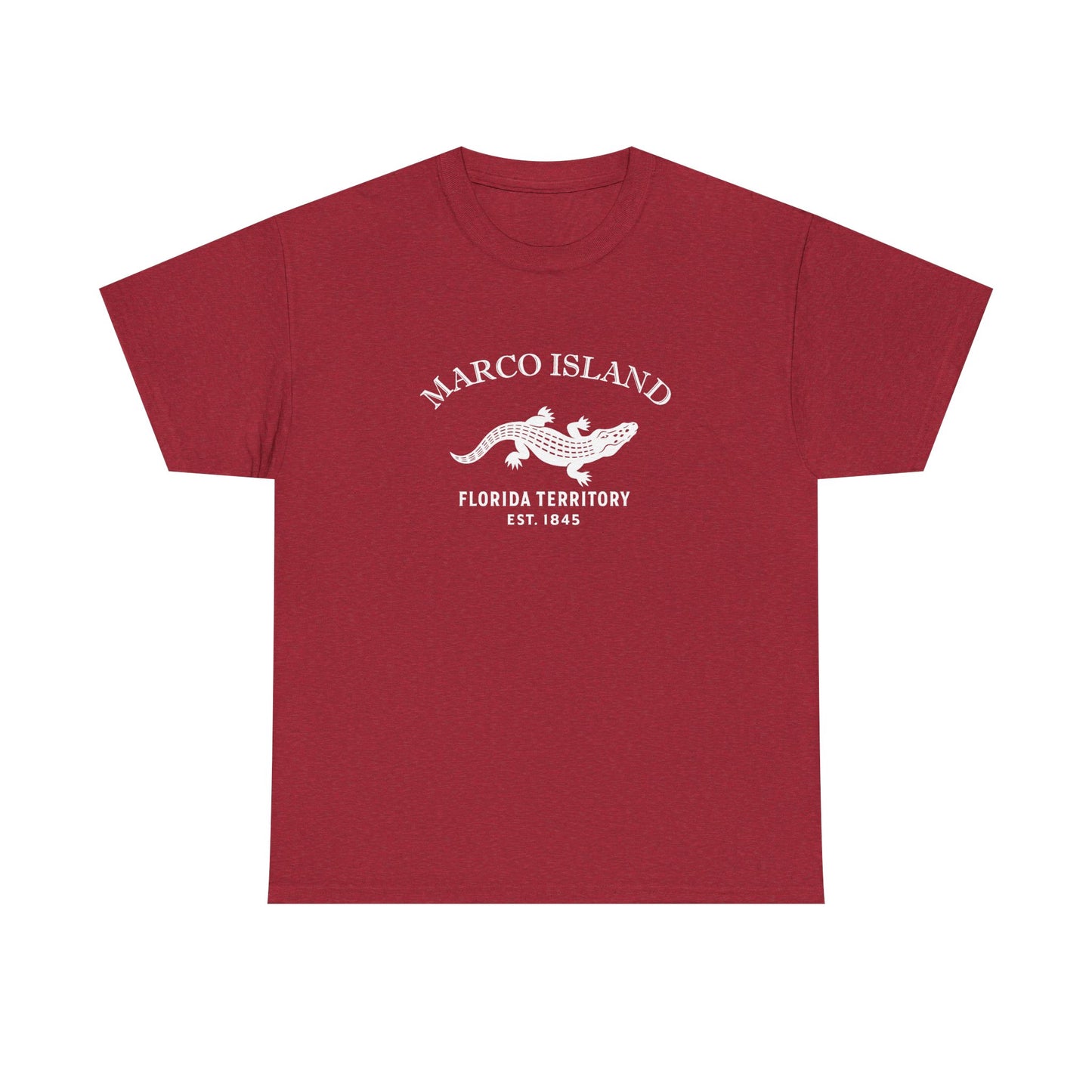 Marco Island Florida Vintage Retro Unisex Heavy Cotton Tee - White Logo