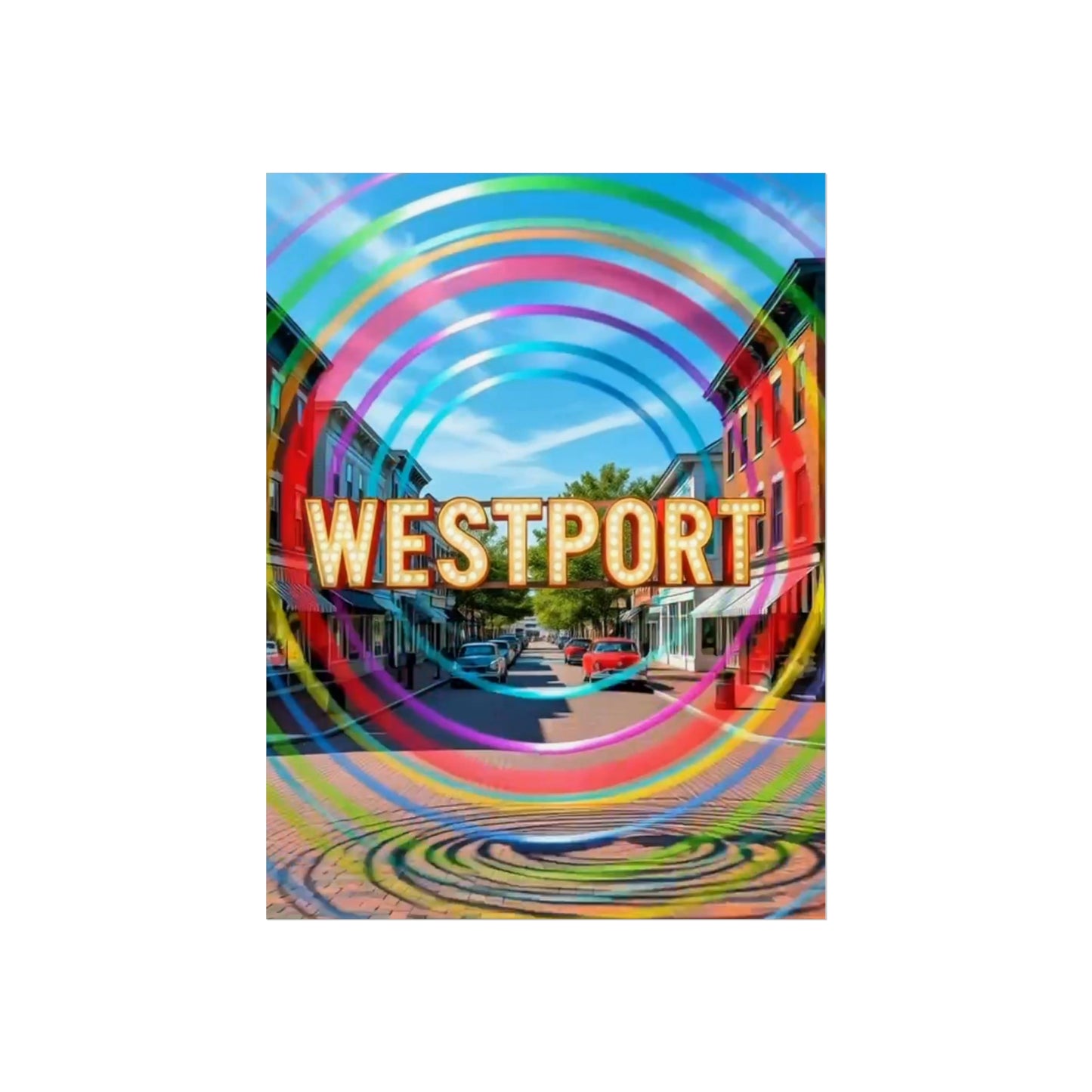 Westport Connecticut Vintage Retro Giclée Print Art Series Poster