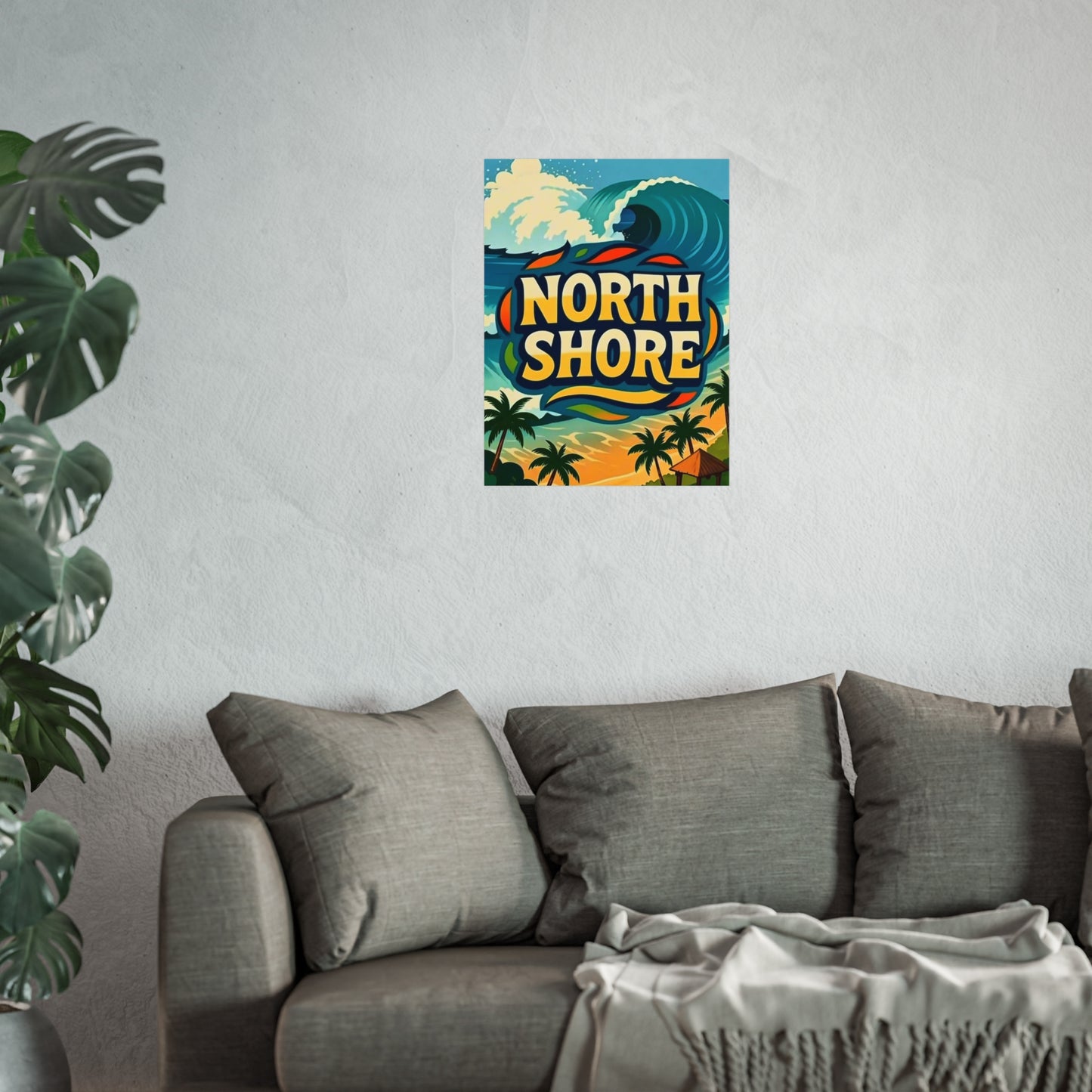 North Shore Hawaii Vintage Retro Giclée Print Art Series Poster