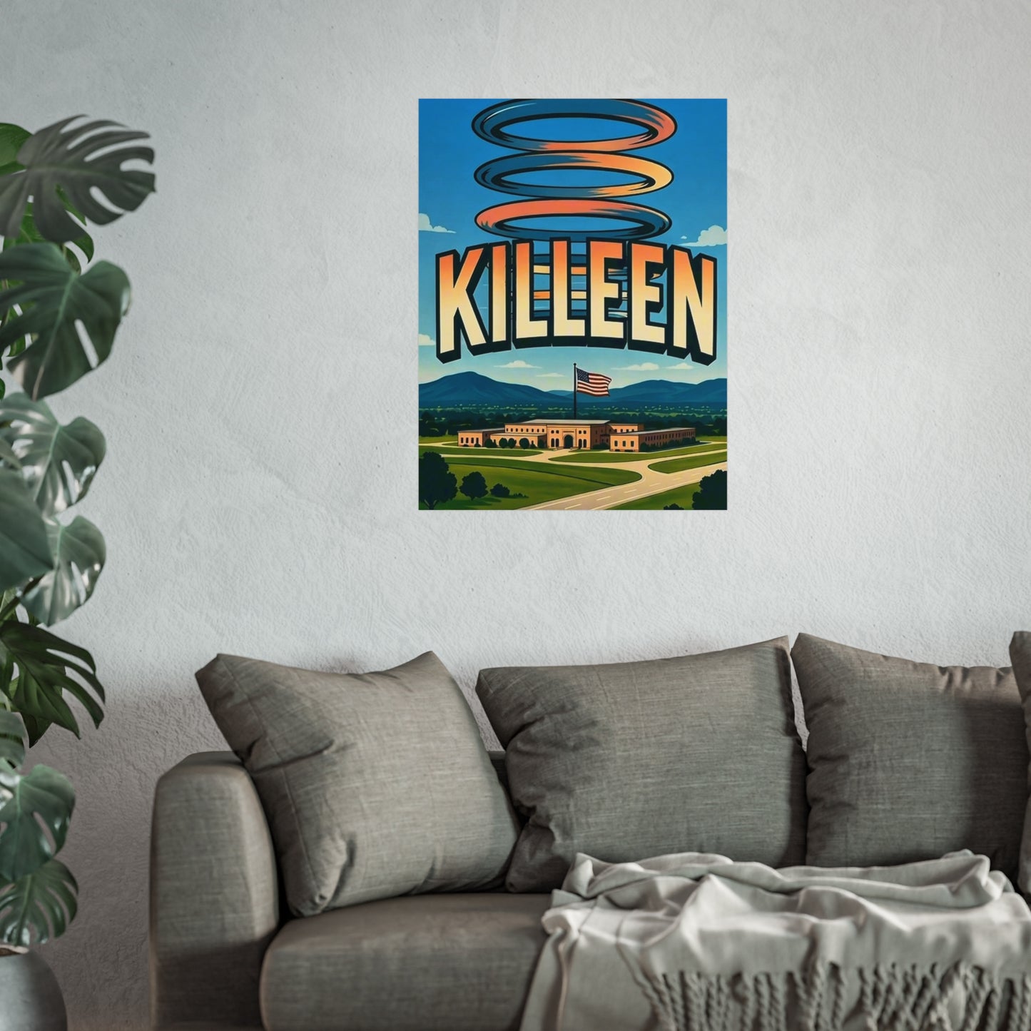 Killeen Texas Vintage Retro Giclée Print Art Series Poster