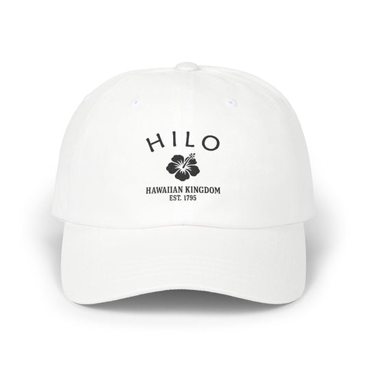 Hilo Hawaii Classic Embroidered Cotton Cap - Black Logo