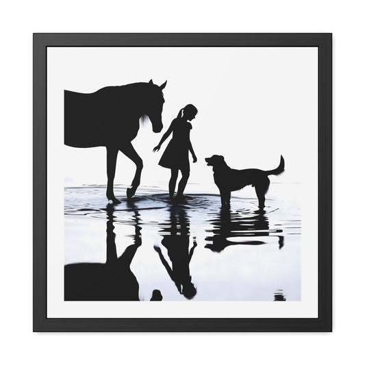 Shoreline Conversation - Tide & Light Series Framed Art Print