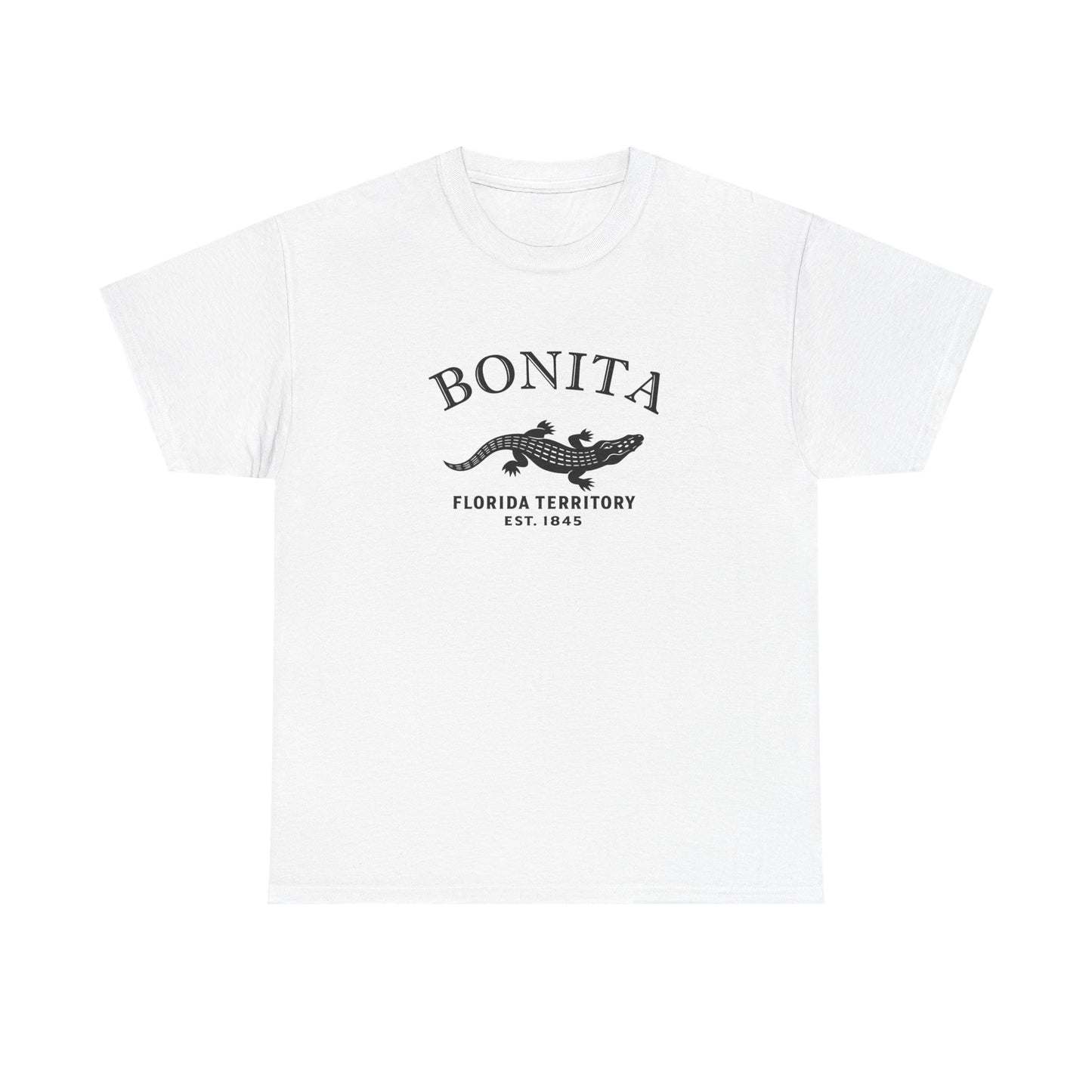 Bonita Florida Vintage Retro Unisex Heavy Cotton Tee - Black Logo