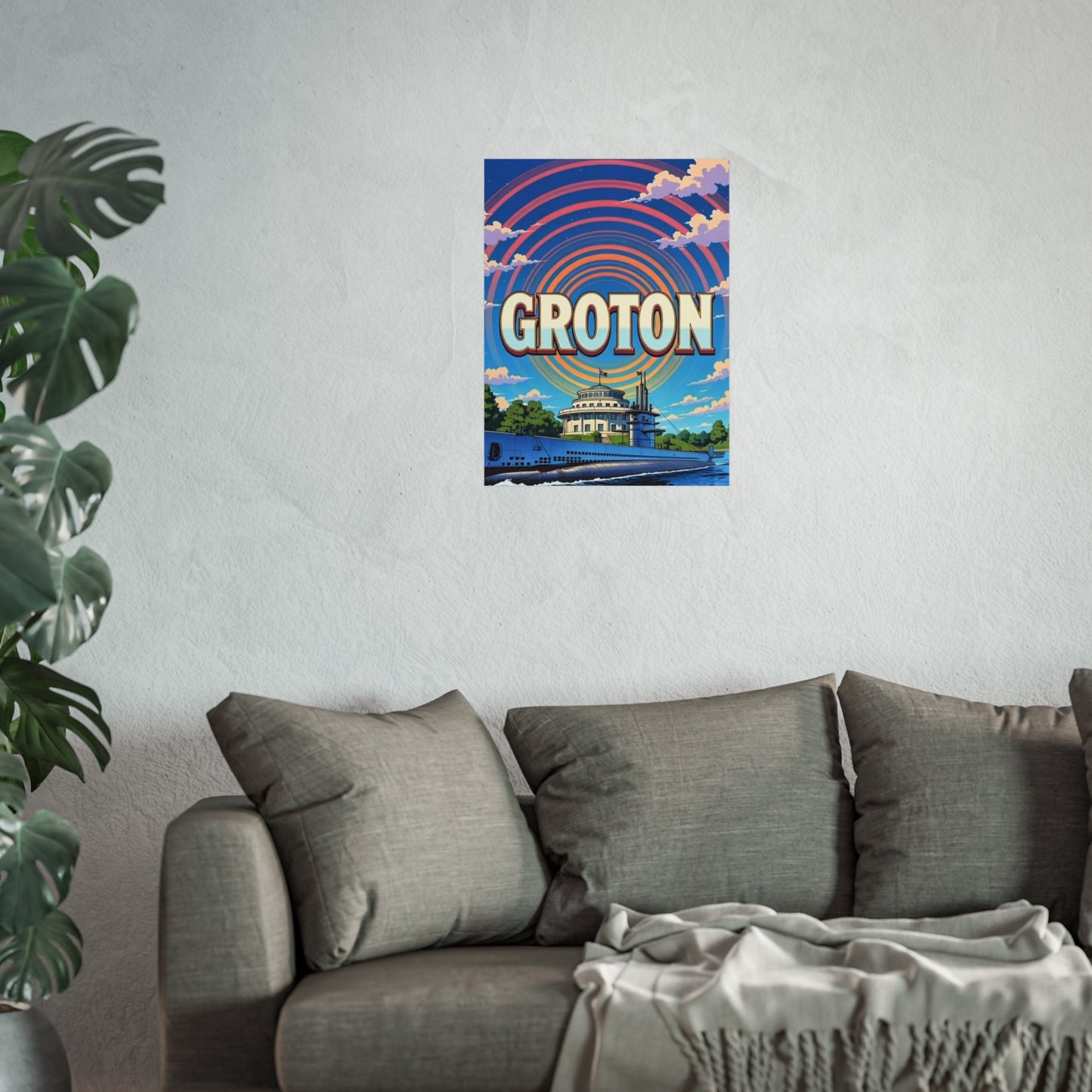 Groton Connecticut Vintage Retro Giclée Print Art Series Poster