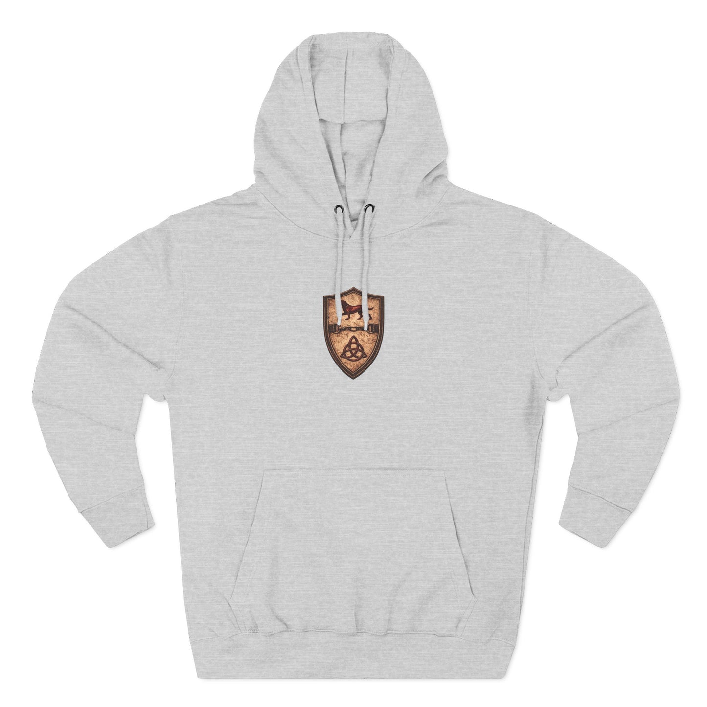 №108 Knight Crest Heavy Cotton Hoodie · Live Your Best Knight · Temperantia Fiducia Perseverantia