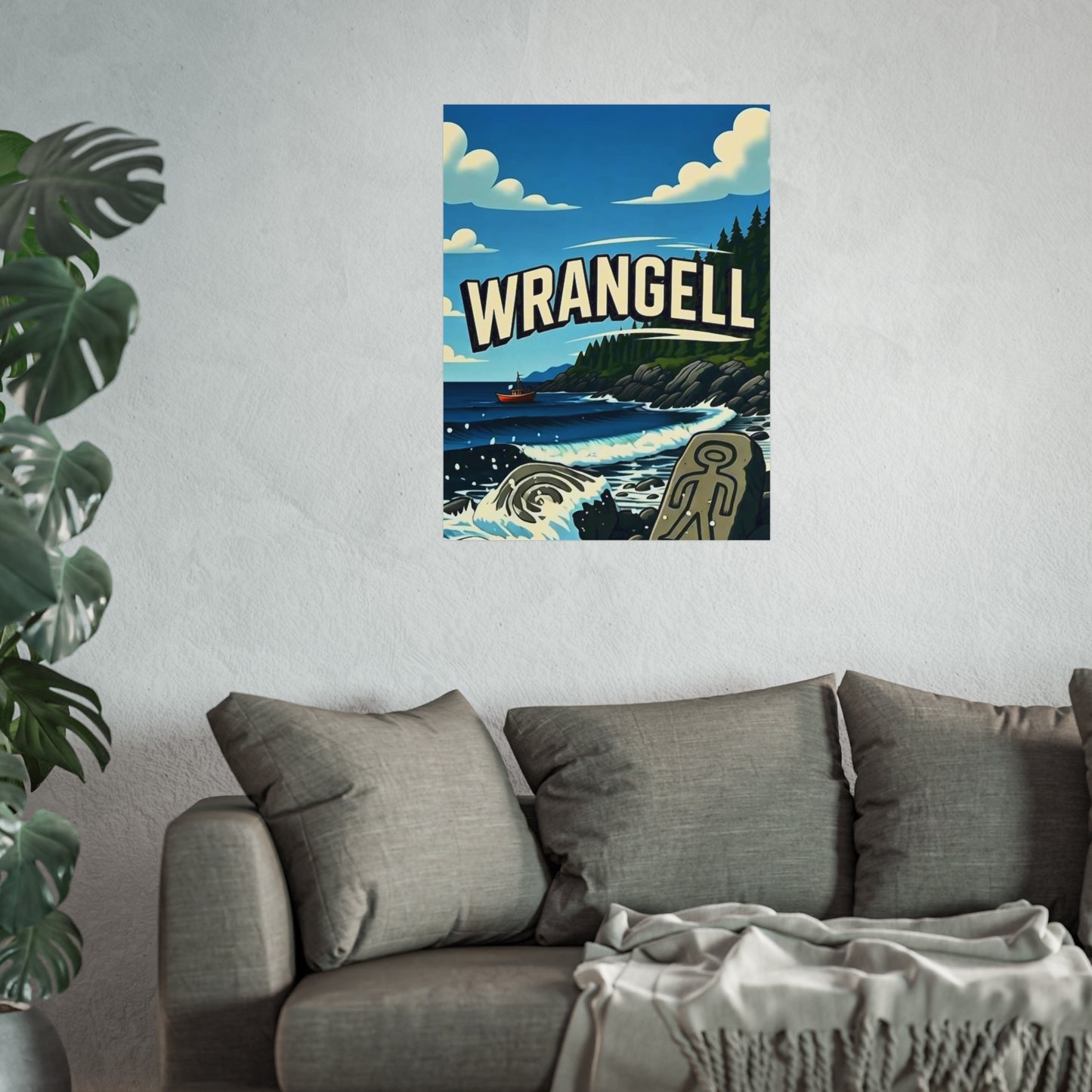 Wrangell Alaska Vintage Retro Giclée Print Art Series Poster
