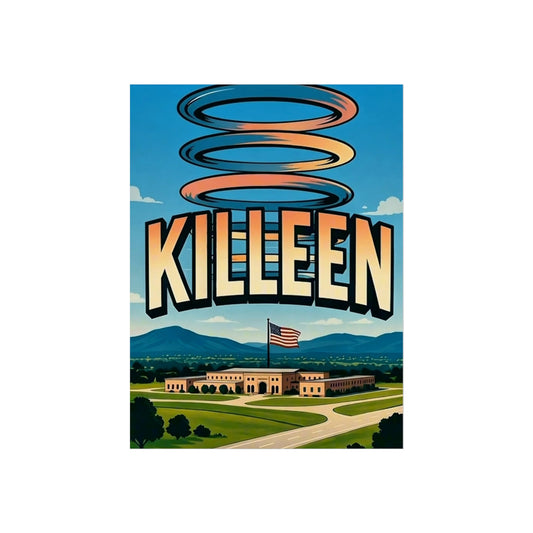 Killeen Texas Vintage Retro Giclée Print Art Series Poster