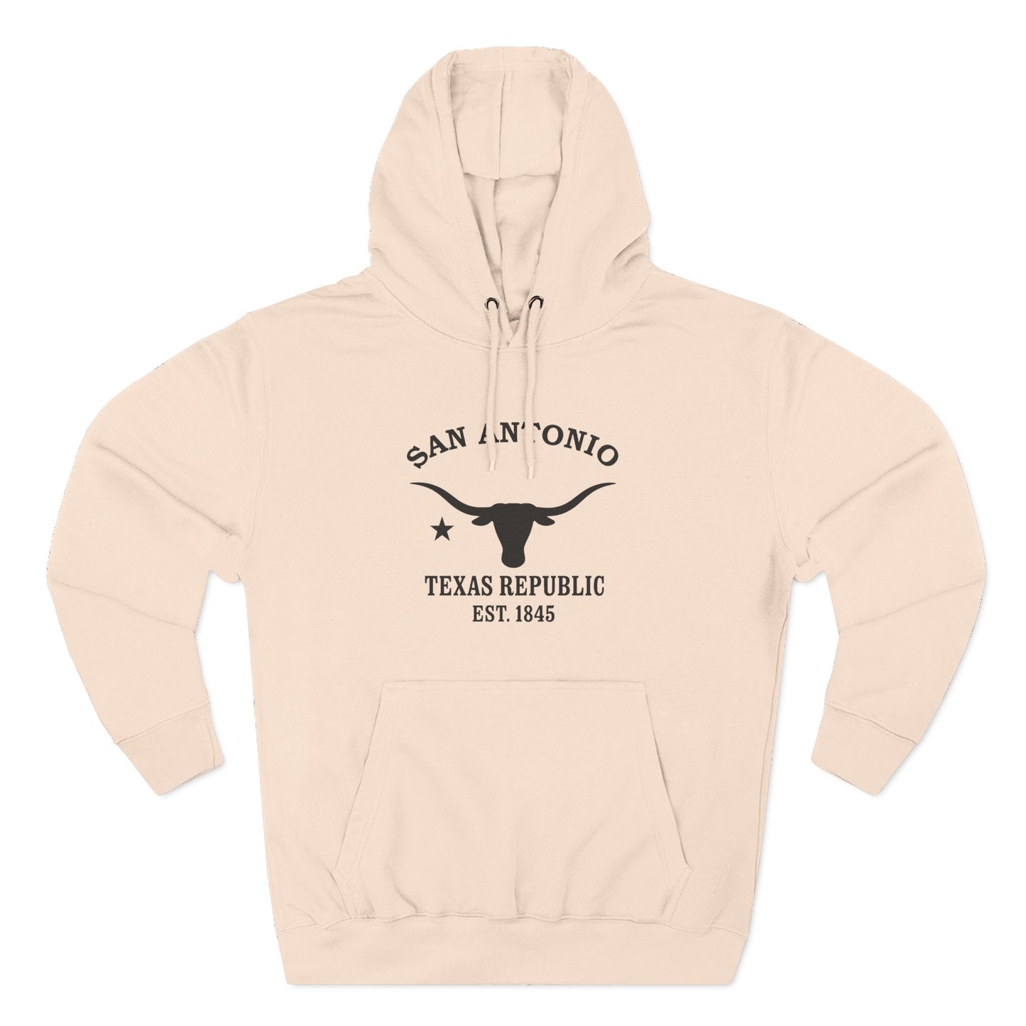 San Antonio Texas Vintage Retro Unisex Heavy Cotton Hoodie - Black Logo