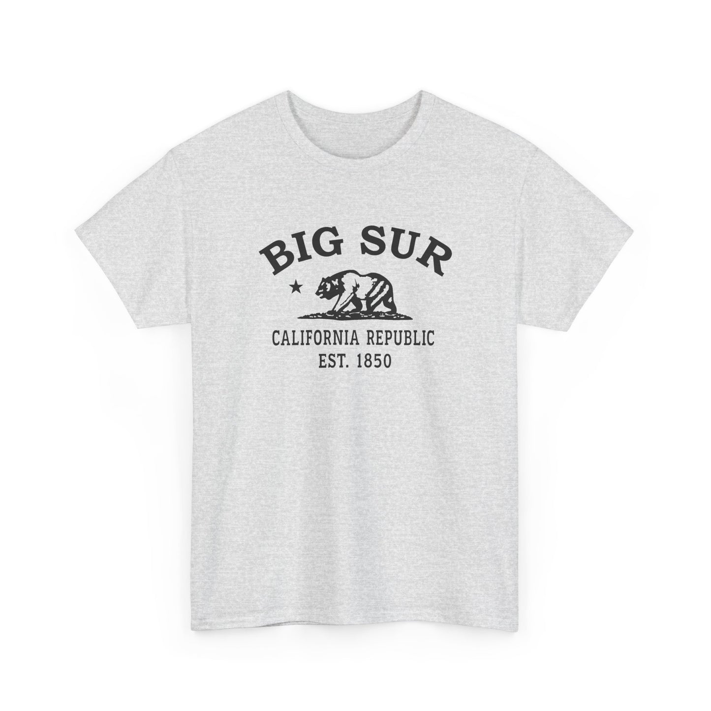 Big Sur California Vintage Retro Unisex Heavy Cotton Tee - Black Logo