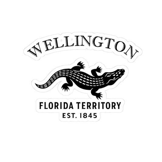 Wellington Florida Vintage Retro Vinyl Sticker - Black Logo