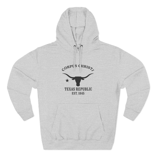 Corpus Christi Texas Vintage Retro Unisex Heavy Cotton Hoodie - Black Logo