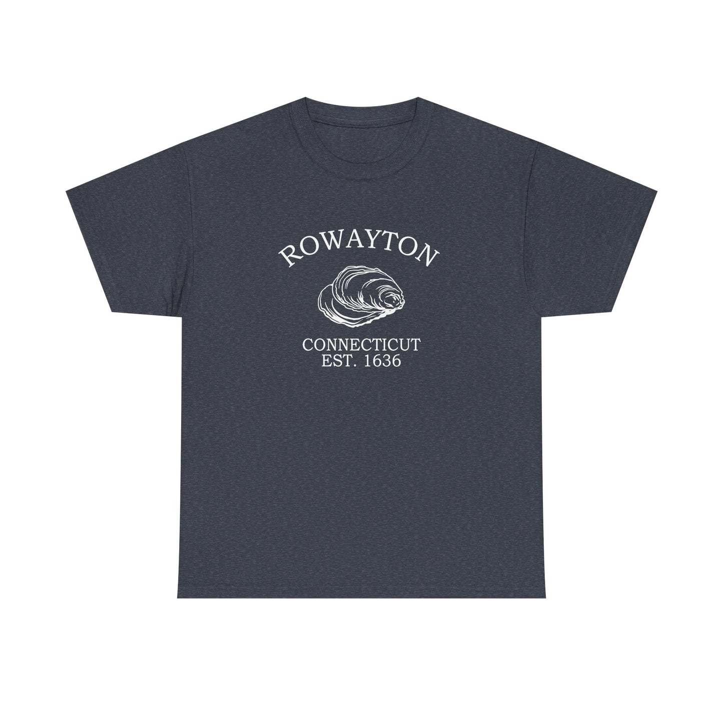 Rowayton Connecticut Vintage Retro Unisex Heavy Cotton Tee - White Logo