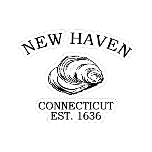 New Haven Connecticut Vintage Retro Vinyl Sticker - Black Logo