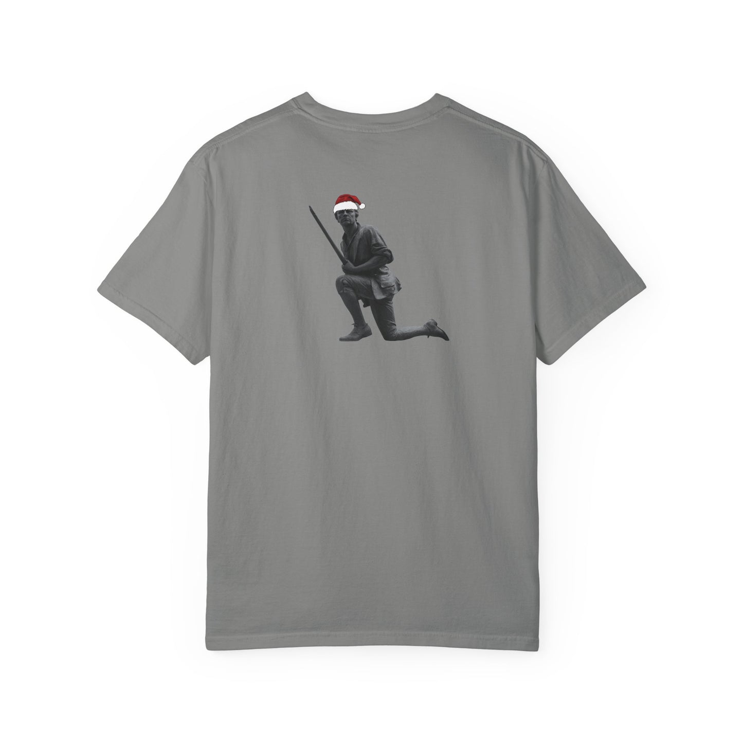 Rowayton Connecticut Vintage Retro Minuteman Holiday Cotton Tee - Black Logo - Espresso