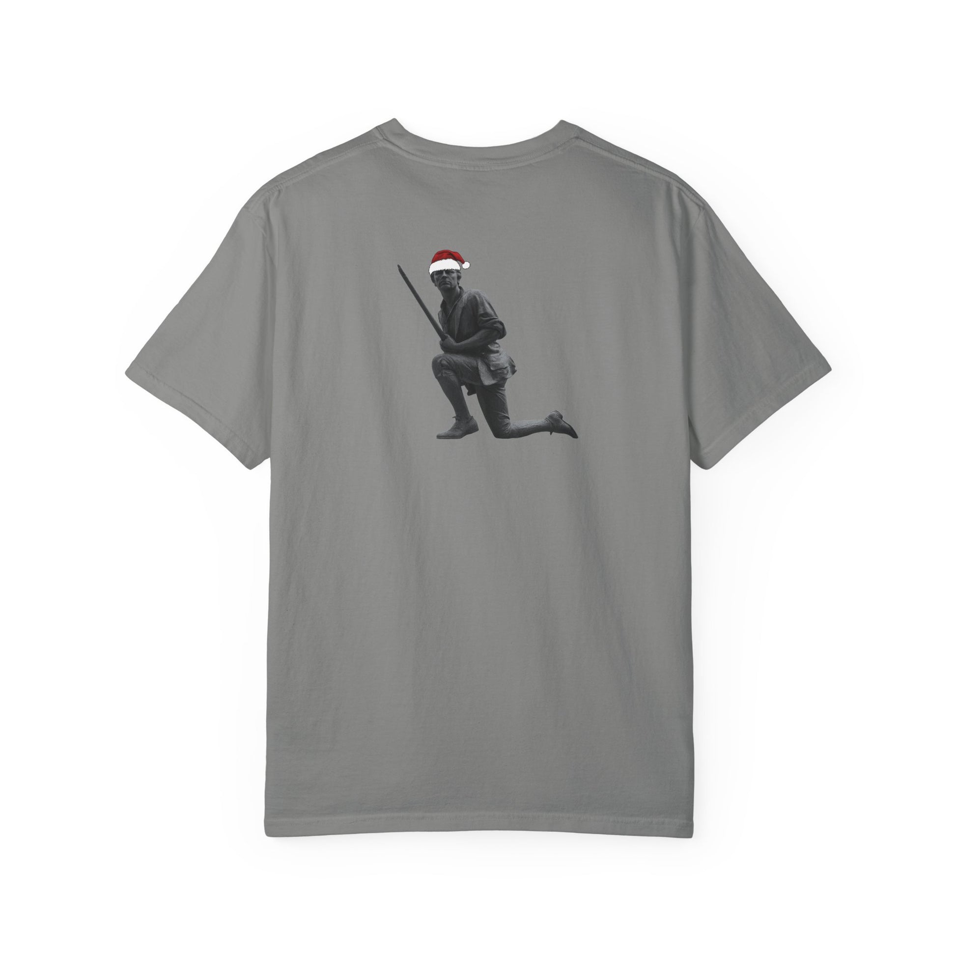 Rowayton Connecticut Vintage Retro Minuteman Holiday Cotton Tee - Black Logo - Espresso