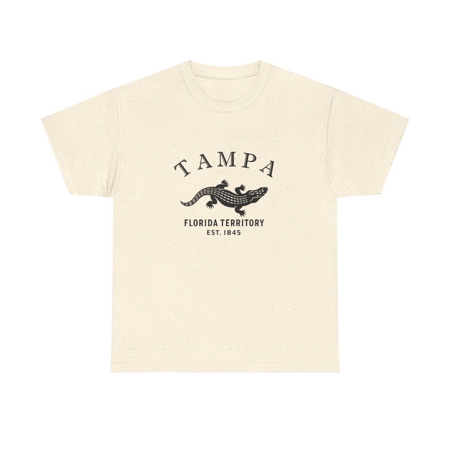Tampa Florida Vintage Retro Unisex Heavy Cotton Tee - Black Logo