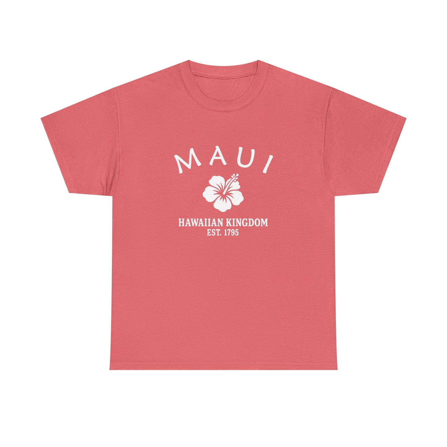 Maui Hawaii Vintage Retro Unisex Heavy Cotton Tee - White Logo