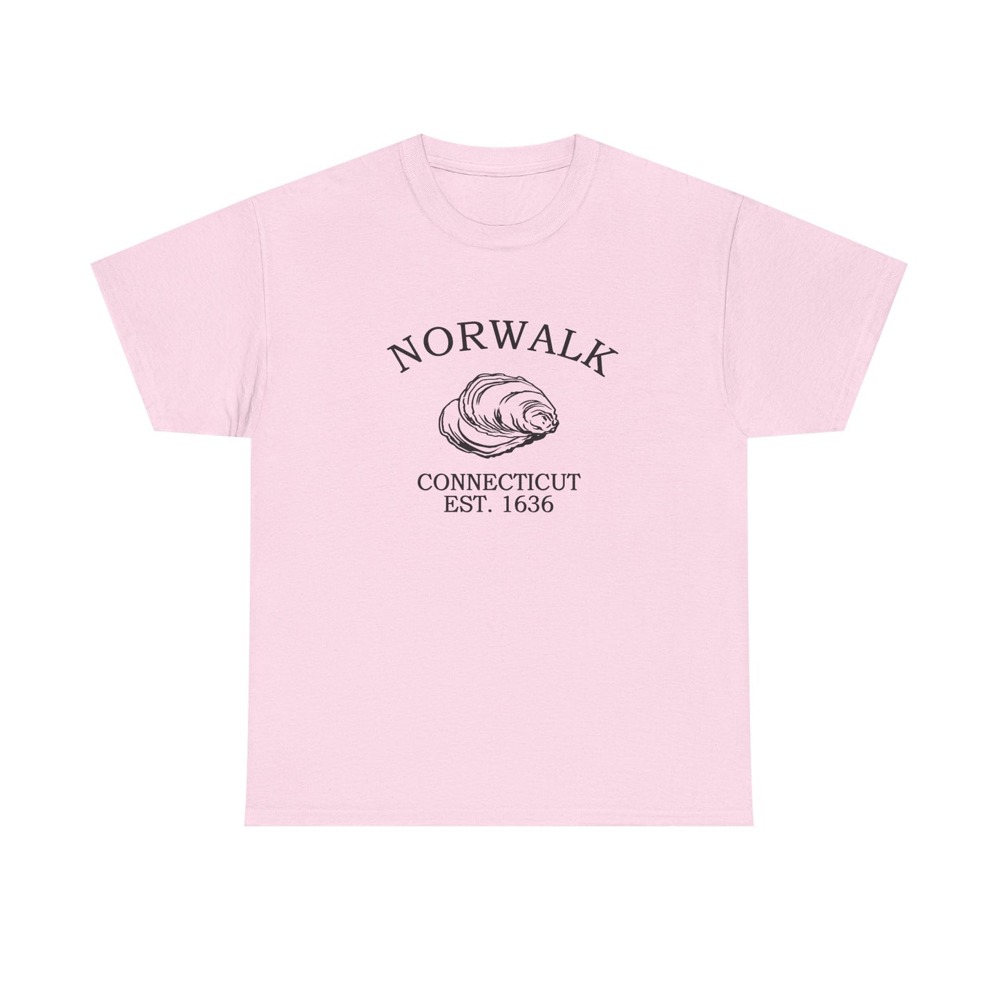 Norwalk Connecticut Vintage Retro Unisex Heavy Cotton Tee - Black Logo
