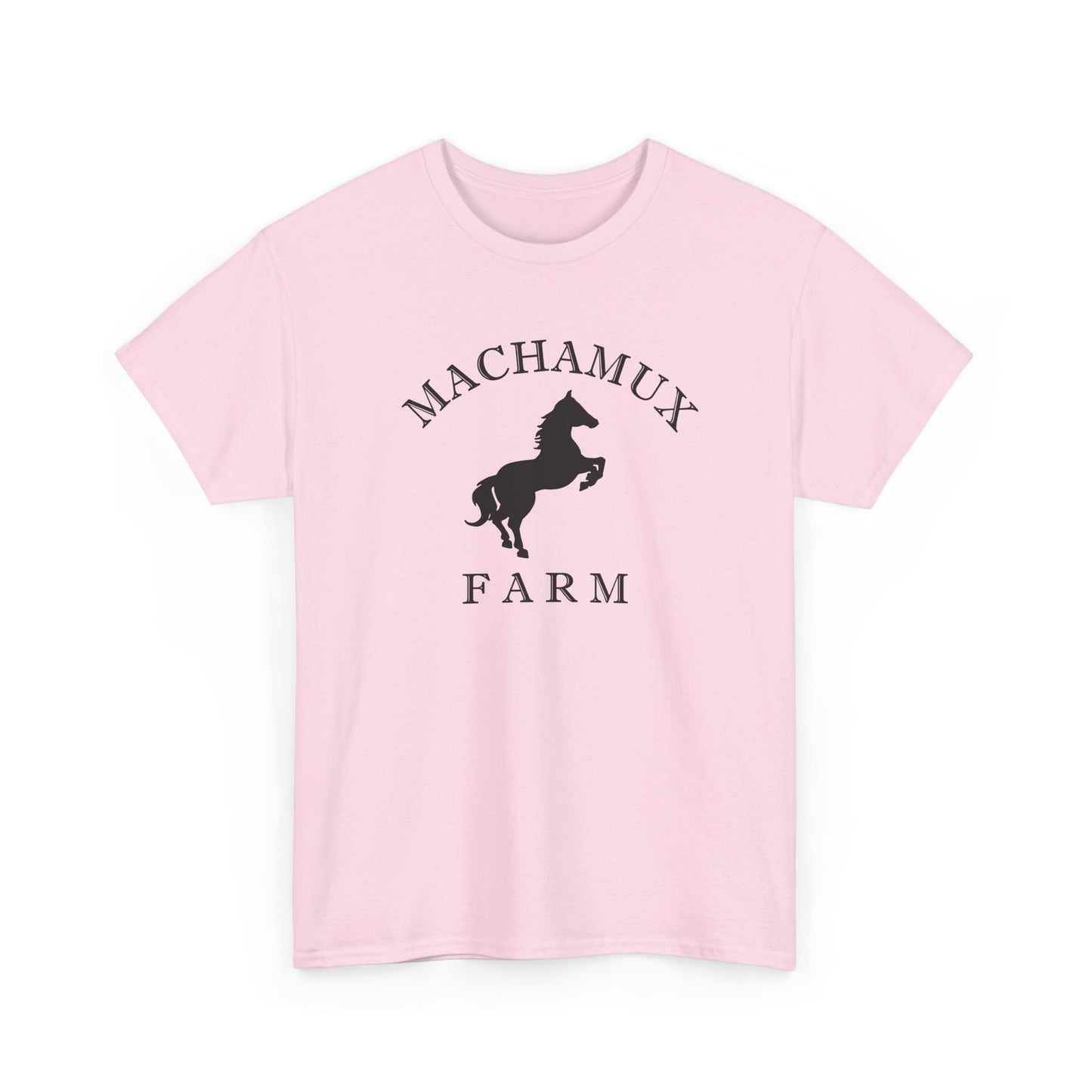 Machamux Farm Vintage Retro Unisex Heavy Cotton Tee - Black Logo
