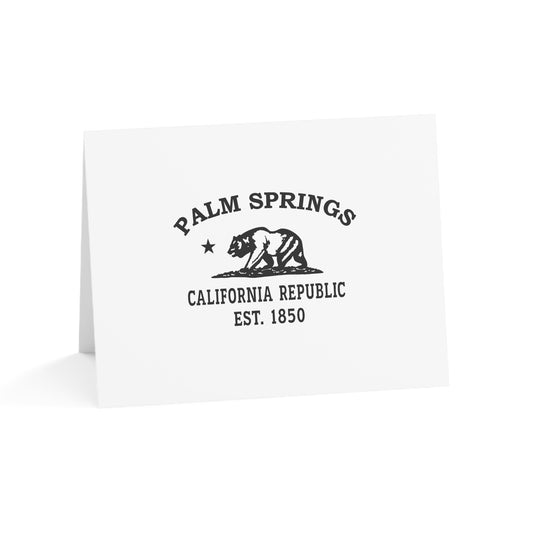 Palm Springs California Vintage Retro Thank You Card Set - Black Logo